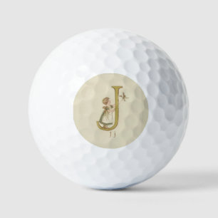 Niedlicher kleiner Mädchenbrief J Golfball