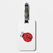 Niedlicher kleiner Marienkäfer Gepäckanhänger (Rückseite vertikal)