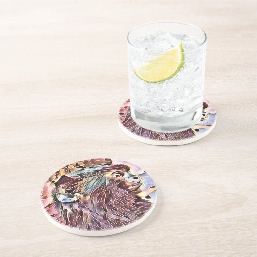 NIEDLICHER KLEINER MONKEY GETRÄNKEUNTERSETZER (Seite)