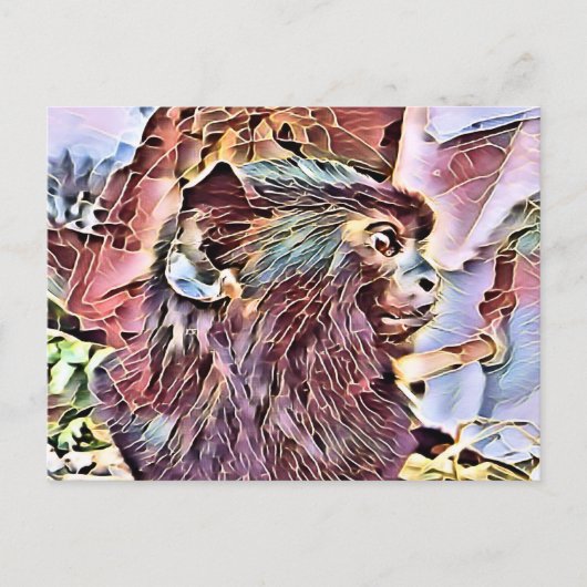 NIEDLICHER KLEINER MONKEY POSTKARTE (Vorderseite)