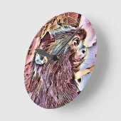 NIEDLICHER KLEINER MONKEY RUNDE WANDUHR (Winkel)