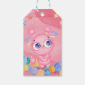 Niedlicher Kleiner Monster-Kindergeburtstag Geschenkanhänger (Rückseite)