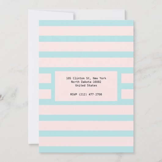 Niedlicher Kleiner Monster Mash Blue Thema Geburts Einladung (Rückseite)