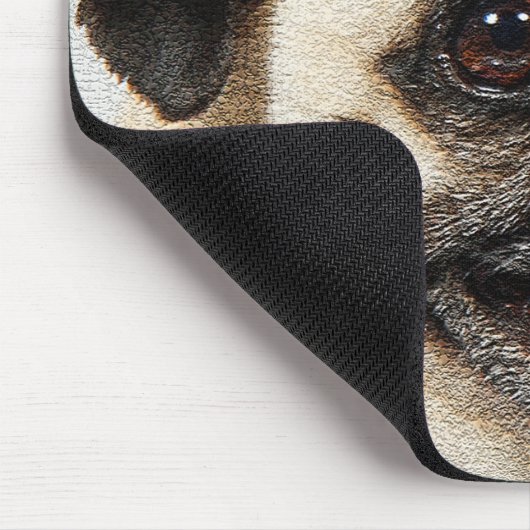 niedlicher kleiner Mopshund Mousepad (Ecke)