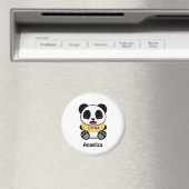 Niedlicher kleiner Panda auf Weiß Magnet (In Situ (Geschirrspüler))