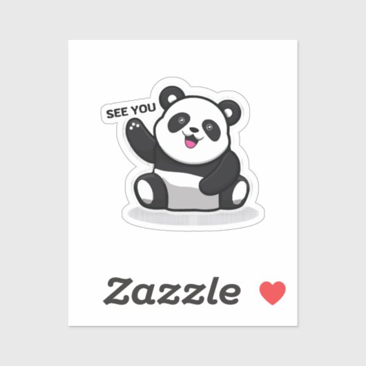 niedlicher kleiner Panda Aufkleber (Blatt)