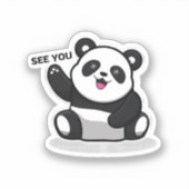 niedlicher kleiner Panda Aufkleber (Vorderseite)