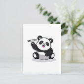 niedlicher kleiner Panda Begleitkarte (Stehend Vorderseite)