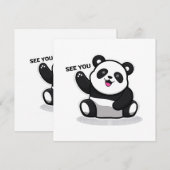 niedlicher kleiner Panda Einladung (Vorne/Hinten)