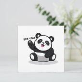 niedlicher kleiner Panda Einladung (Stehend Vorderseite)