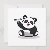 niedlicher kleiner Panda Einladung (Rückseite)