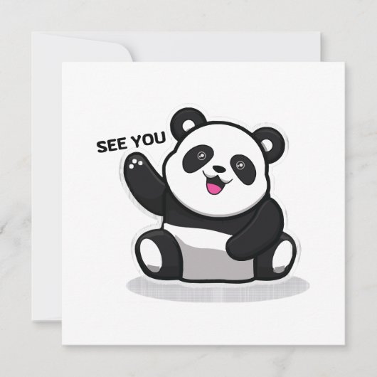 niedlicher kleiner Panda Einladung (Vorderseite)