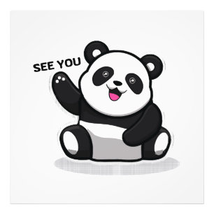 niedlicher kleiner Panda Fotodruck