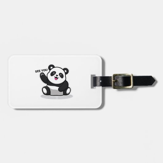 niedlicher kleiner Panda Gepäckanhänger (Vorderseite horizontal)