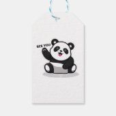 niedlicher kleiner Panda Geschenkanhänger (Rückseite)