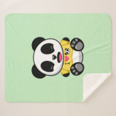 Niedlicher kleiner Panda in gelbem T - Shirt auf G Sherpadecke (Vorderseite (Horizontal))