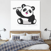 niedlicher kleiner Panda Leinwanddruck (Insitu (Schlafzimmer))