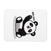 niedlicher kleiner Panda Magnet (Horizontal)
