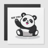 niedlicher kleiner Panda Magnetkarte (Vorne/Hinten)