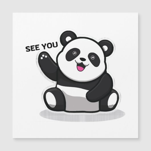 niedlicher kleiner Panda Magnetkarte (Vorderseite)