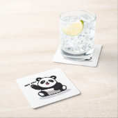 niedlicher kleiner Panda Rechteckiger Pappuntersetzer (Vor Ort)