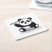 niedlicher kleiner Panda Rechteckiger Pappuntersetzer (angewinkelt)