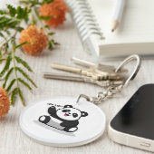 niedlicher kleiner Panda Schlüsselanhänger (Vorderseite rechts)
