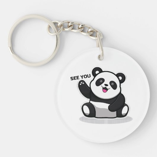 niedlicher kleiner Panda Schlüsselanhänger (Vorderseite)