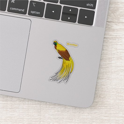 Niedlicher kleiner Paradiesvogel Aufkleber (Ausschnitt)