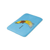 Niedlicher kleiner Paradiesvogel Badematte (Schrägansicht)