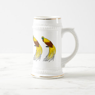 Niedlicher kleiner Paradiesvogel Bierglas