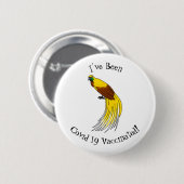 Niedlicher kleiner Paradiesvogel Button (Vorne & Hinten)