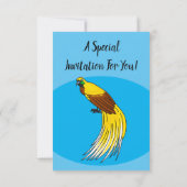 Niedlicher kleiner Paradiesvogel Einladung (Rückseite)