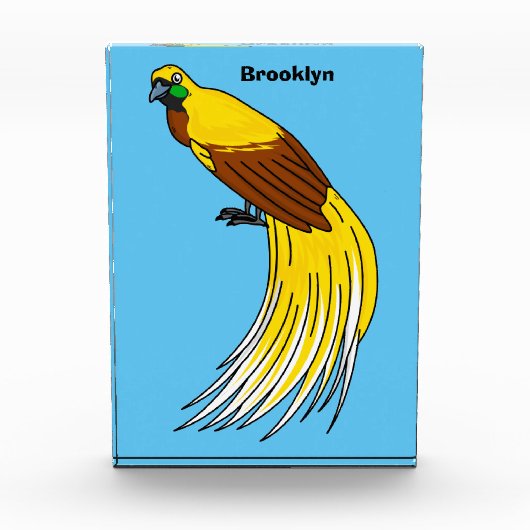 Niedlicher kleiner Paradiesvogel Fotoblock (Vorderseite)