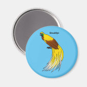 Niedlicher kleiner Paradiesvogel Magnet (Vorderseite/Rückseite)