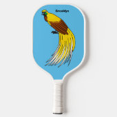 Niedlicher kleiner Paradiesvogel Pickleball Schläger (Rückseite)