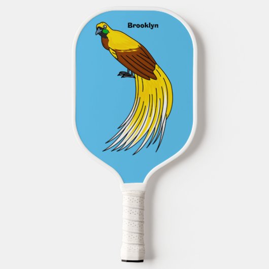 Niedlicher kleiner Paradiesvogel Pickleball Schläger (Rückseite)