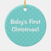 Niedlicher kleiner Penguin mit Weihnachtsmannmütze Keramikornament (Hinten)