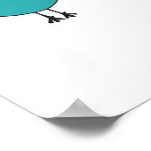 niedlicher kleiner Pfau Poster (Ecke)