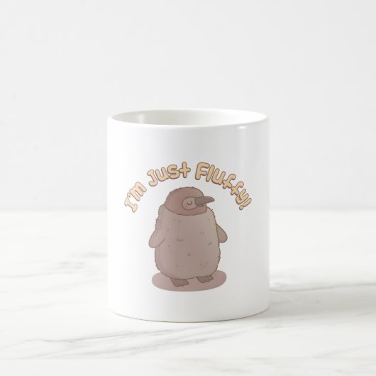 Niedlicher kleiner Pinguin Ich bin einfach Fluffy  Kaffeetasse (Mittel)