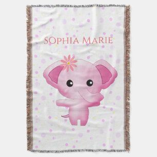 Niedlicher kleiner Pink-Baby-Elefant Decke