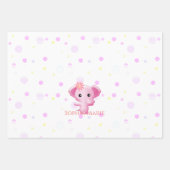 Niedlicher kleiner Pink-Baby-Elefant Geschenkpapier Set (Vorderseite)