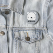 Niedlicher kleiner Polarbär mit Personalisiertem N Button (Beispiel)