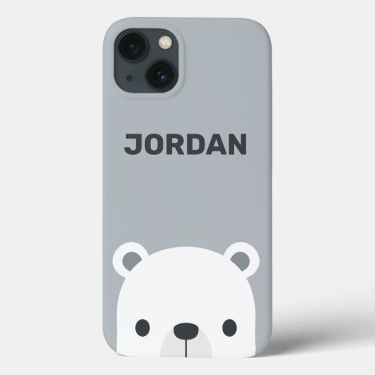 Niedlicher kleiner Polarbär mit Personalisiertem N Case-Mate iPhone Hülle (Rückseite)