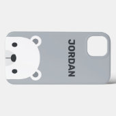 Niedlicher kleiner Polarbär mit Personalisiertem N Case-Mate iPhone Hülle (Rückseite (Horizontal))