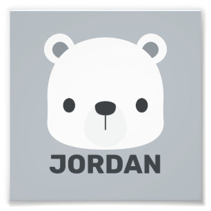 Niedlicher kleiner Polarbär mit Personalisiertem N Fotodruck