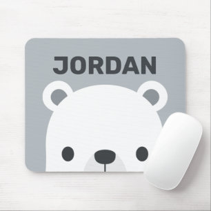 Niedlicher kleiner Polarbär mit Personalisiertem N Mousepad