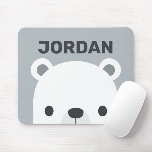 Niedlicher kleiner Polarbär mit Personalisiertem N Mousepad (Mit Mouse)
