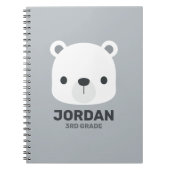 Niedlicher kleiner Polarbär mit Personalisiertem N Notizblock (Vorderseite)