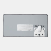 Niedlicher kleiner Polarbär mit Personalisiertem N Schreibtischunterlage (Tastatur & Maus)